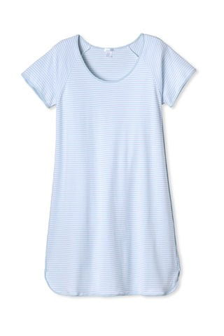 Pima Nightgown in Porcelain | LAKE Pajamas