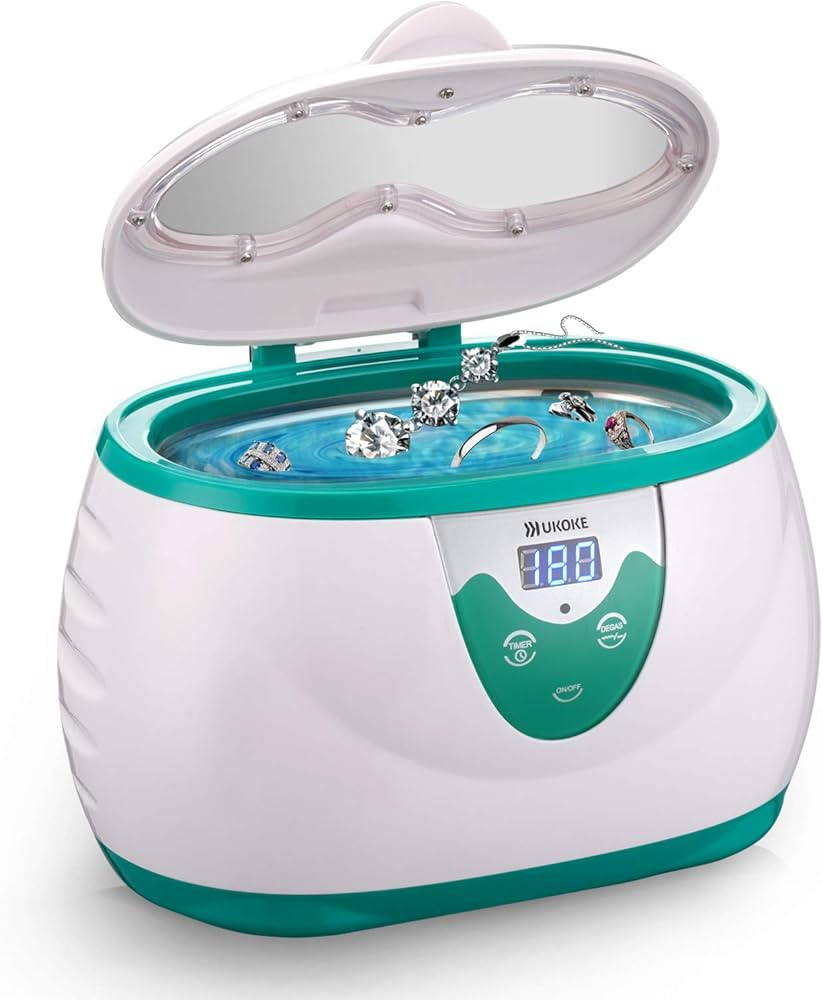 Ultrasonic Cleaner, UKOKE 3800S Professional Ultrasonic Jewelry Cleaner with Timer, Portable Hous... | Amazon (US)