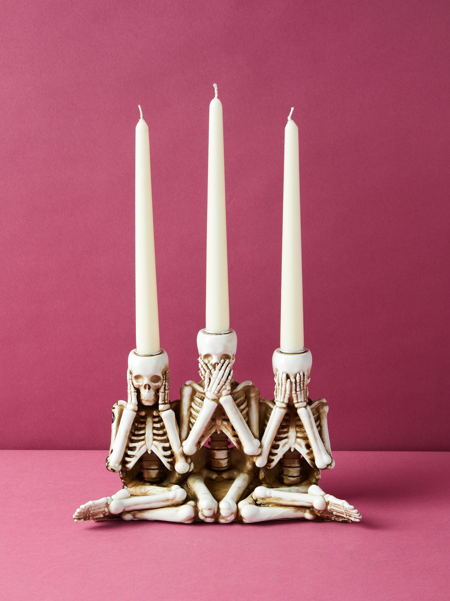 7x11 3 Skeletons Candle Holder | Seasonal Decor | HomeGoods | HomeGoods