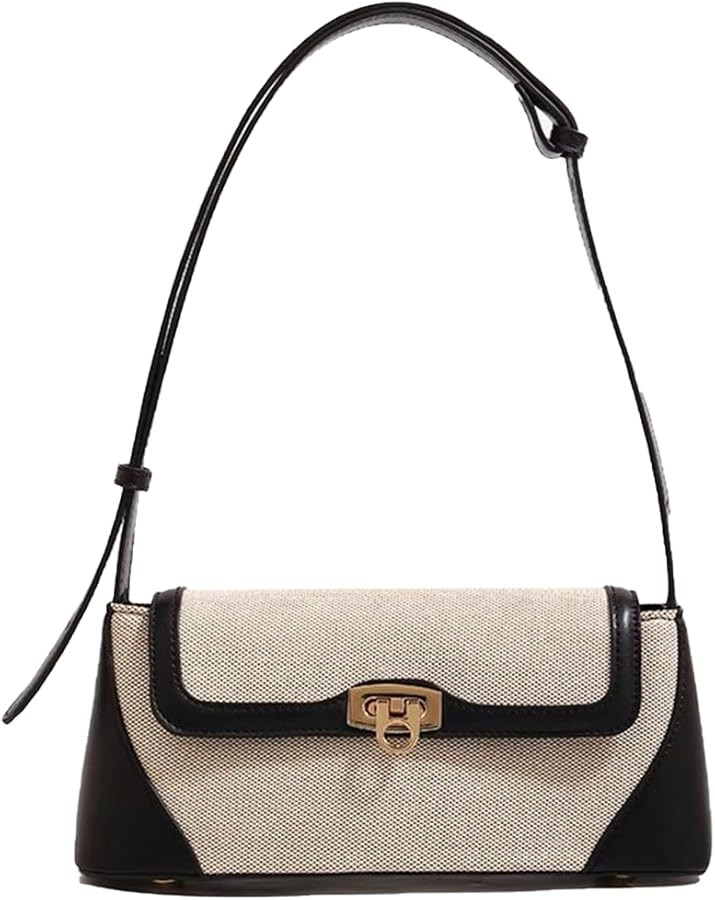 Small Shoulder Bag for Women, Retro PU Leather Underarm Bag Top Handle Hobo Tote Clutch Handbag P... | Amazon (US)