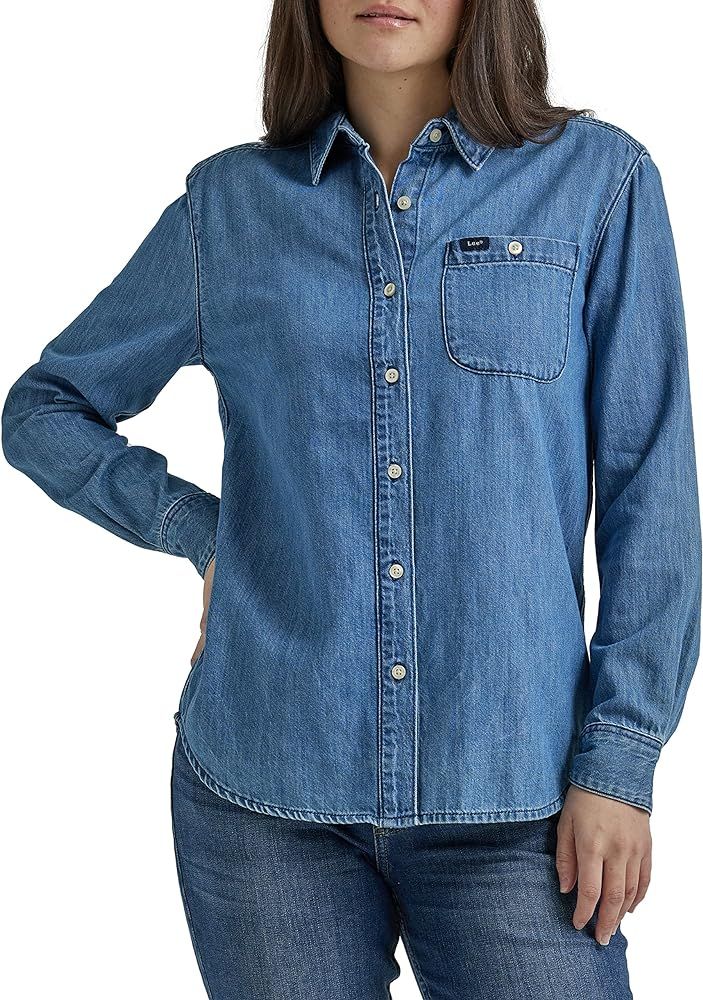 Lee Women's Legendary Long Sleeve All Purpose Button Down Shirt | Amazon (US)