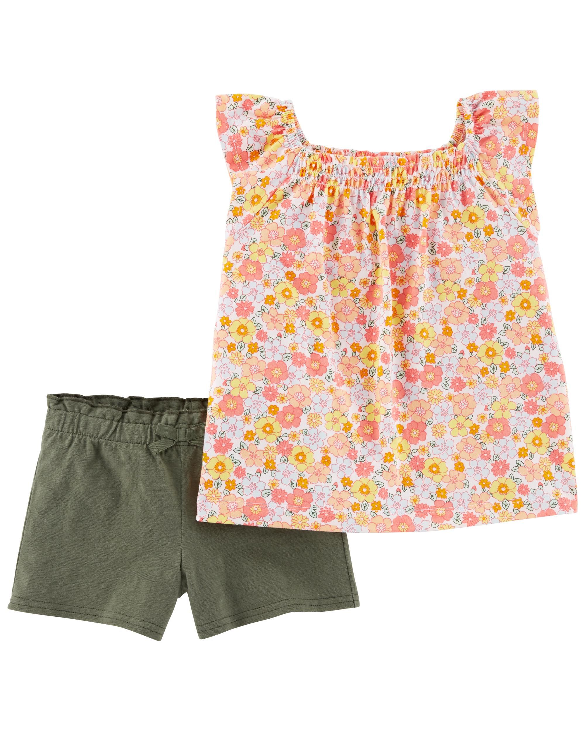 2-Piece Floral Tee & Short Set | Carter's