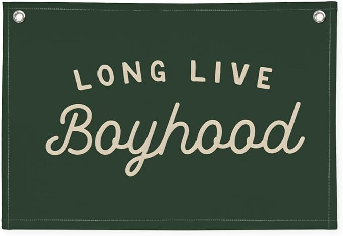 Olive Green Long Live Boyhood Banner Boy Room Decor,Nursery Playroom Wall Decor for Bedroom Livin... | Amazon (US)