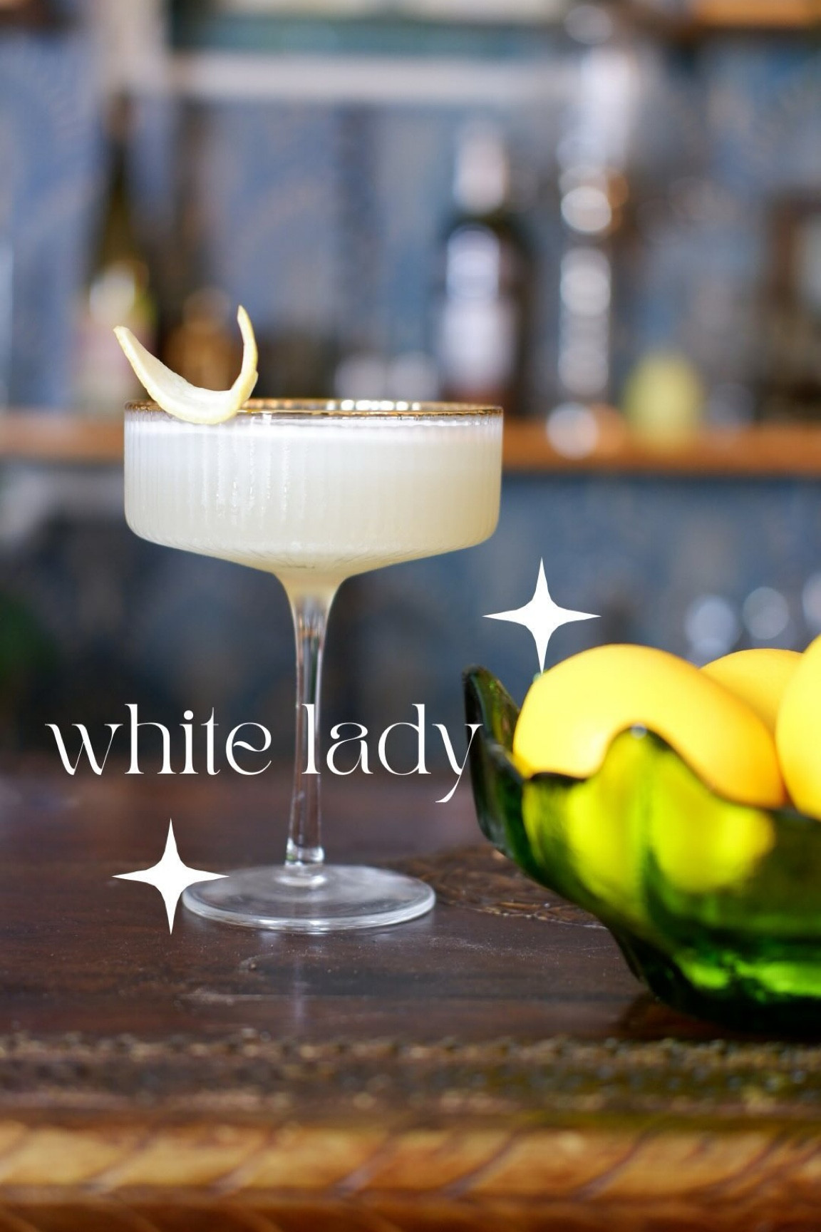 The white lady cocktail was invented in 1919 and this recipe comes from Harry’s Bar in Paris! It’s super delicious and pretty simple!

- 2 ounces gin
- 1/2 ounce orange liqueur or triple sec
- 1/2 ounce lemon juice, freshly squeezed
- 1 egg white

#cocktails #homebar #kindredspirits
