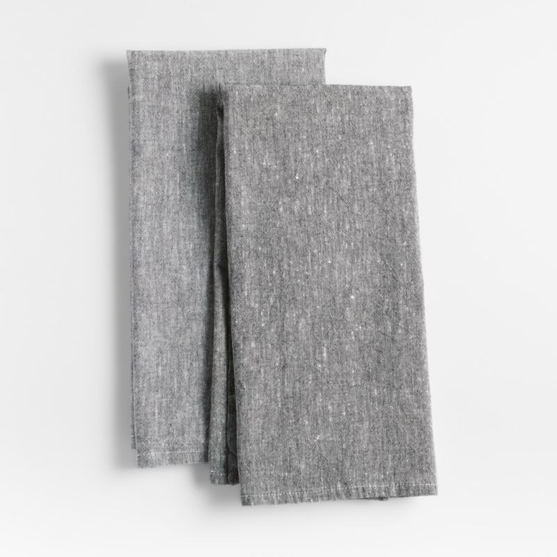 Chambray Grey Dish Towels, Set of 2 + Reviews | Crate & Barrel | Crate & Barrel
