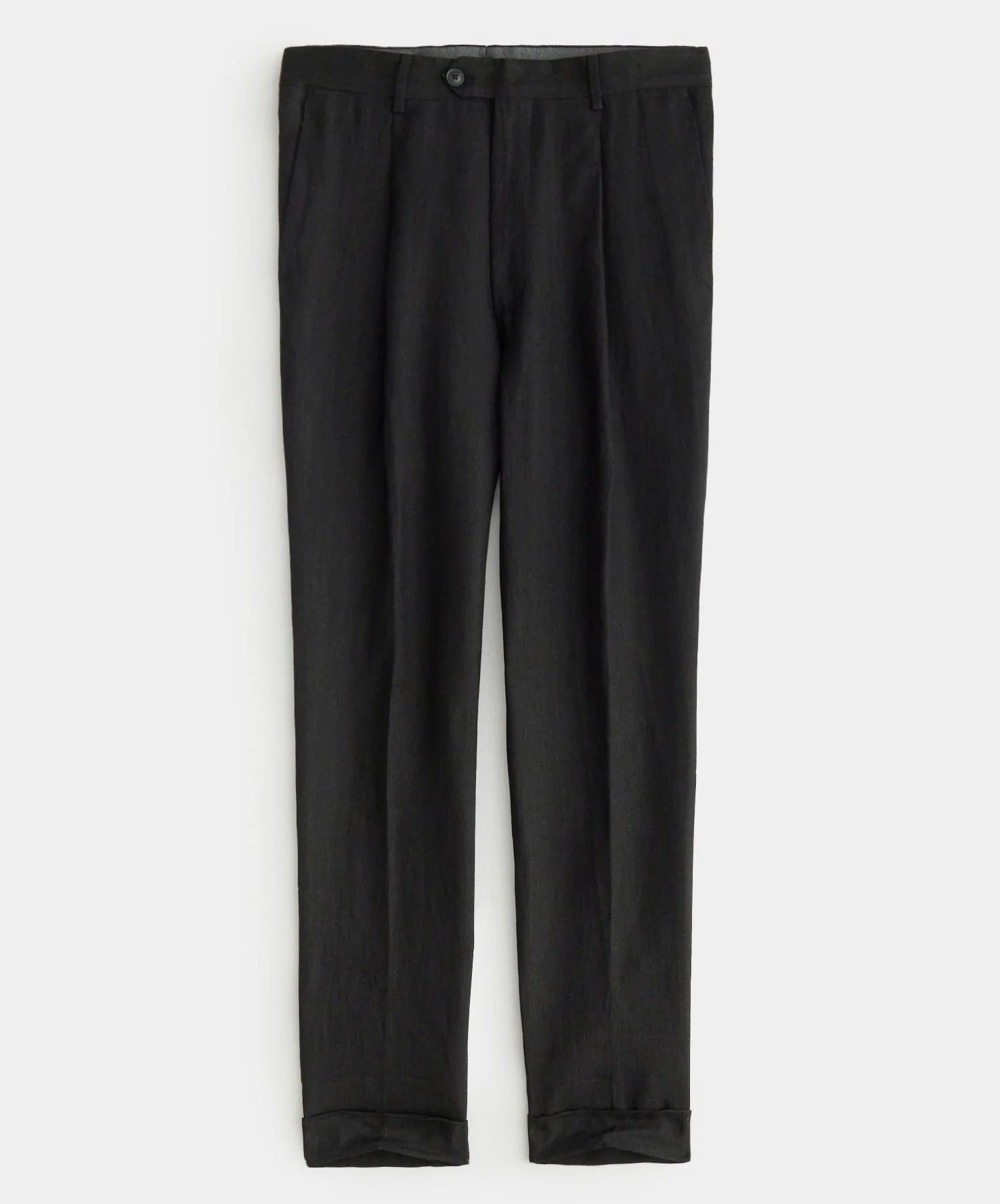 Italian Linen Madison Suit Pant in Black | Todd Snyder