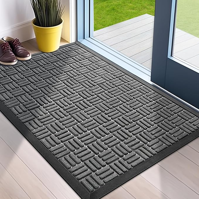 Mibao Front Door Mat, Heavy Duty Durable Welcome Mat for Outdoor Indoor, Dirt Trapper Waterproof ... | Amazon (US)