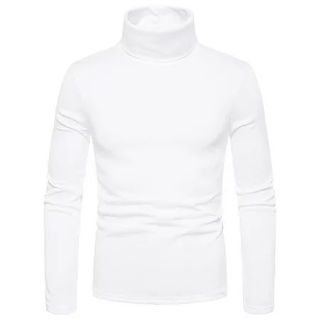 Men s Casual Slim Fit Basic Long Sleeve Tops Knitted Thermal Turtleneck Pullover Bottoming Sweater | Walmart (US)