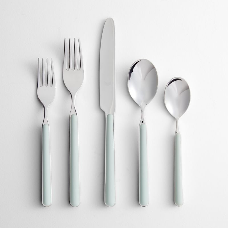 Mepra Fantasia Sage 5-Piece Placesetting | Crate & Barrel | Crate & Barrel