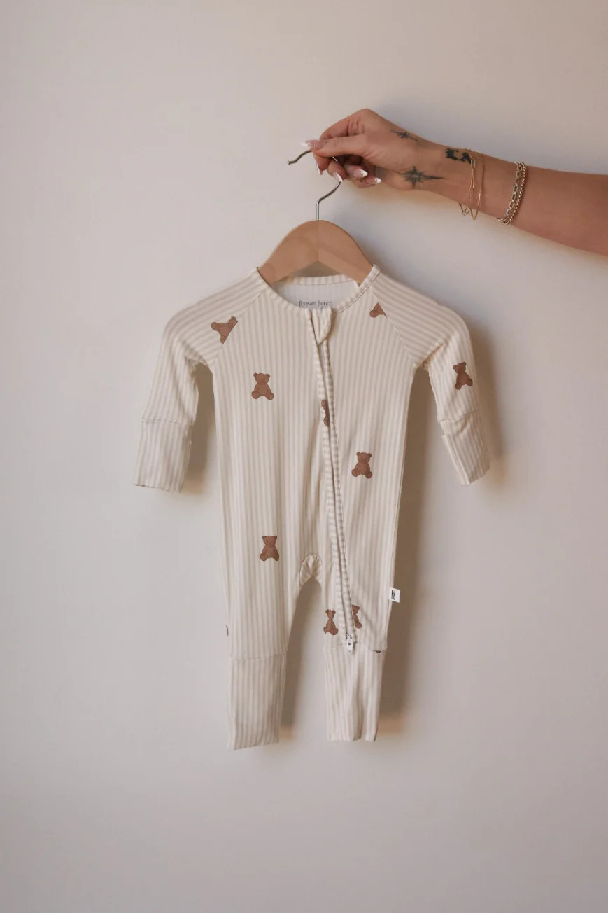 Bamboo Zip Pajamas | Teddy | Forever French
