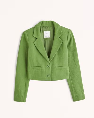 Cropped Tweed Blazer | Abercrombie & Fitch (US)