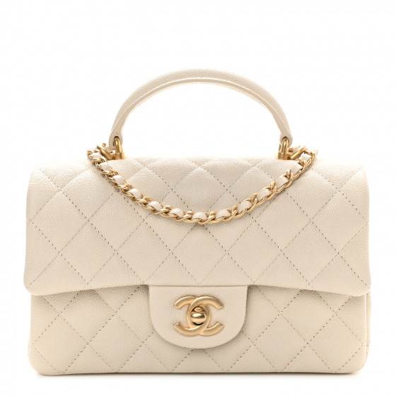 CHANEL

Caviar Quilted Mini Top Handle Rectangular Flap Beige | Fashionphile