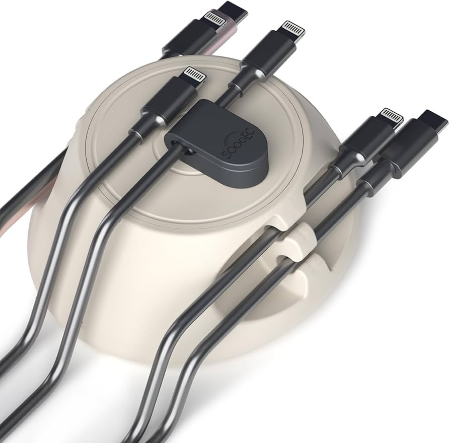 Magnetic Cord Holder Cable Organizer - SOOOEC 3 in 1 Wire Magnetic Holder with Strong Magnet Top ... | Amazon (US)