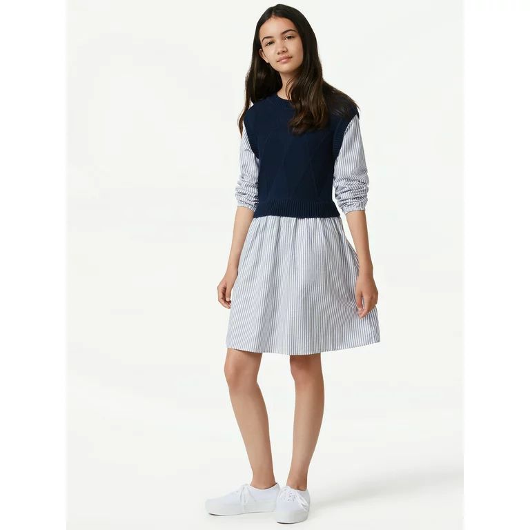 Free Assembly Girls Sweater Vest Dress, Sizes 4-18 | Walmart (US)