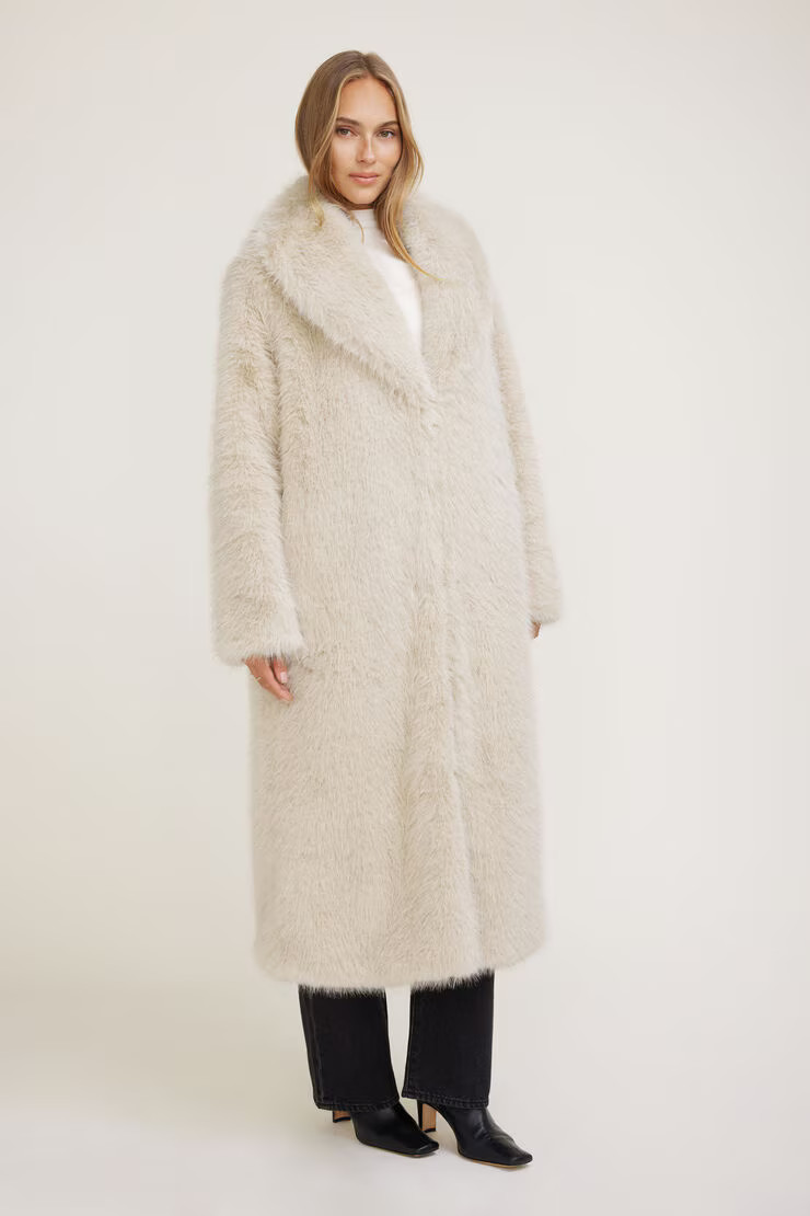 Faux Fur Maxi Coat | Dynamite Clothing