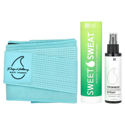 Sports Research Sweet Sweat®, Paige Hathaway Waist Trimmer Kit, XS/S, Blue, 3 Piece Kit | Target
