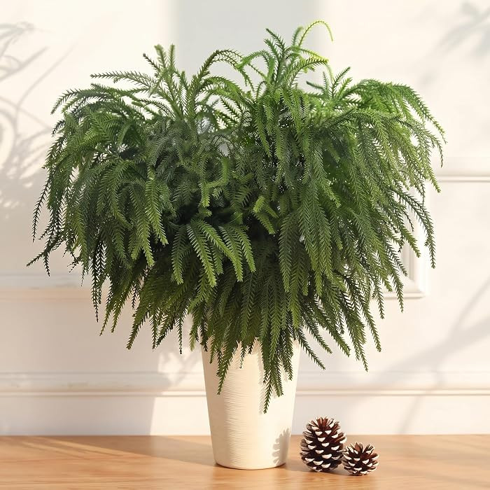 4 Pcs 36 Inch Real Touch Christmas Norfolk Pine Branches | Amazon (US)