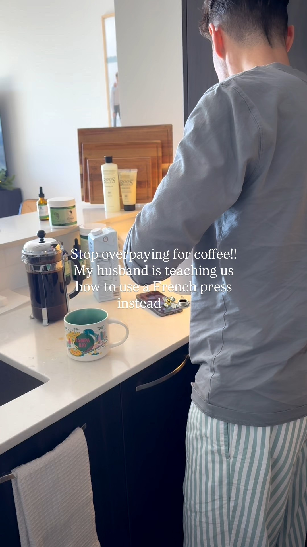 Dr. J teaches the class how to use a French press to save $$$ from daily starbs!! Shop EVERYTHING needed here! <3

#LTKmorningroutine #LTKdayinmylife #LTKGiftGuide