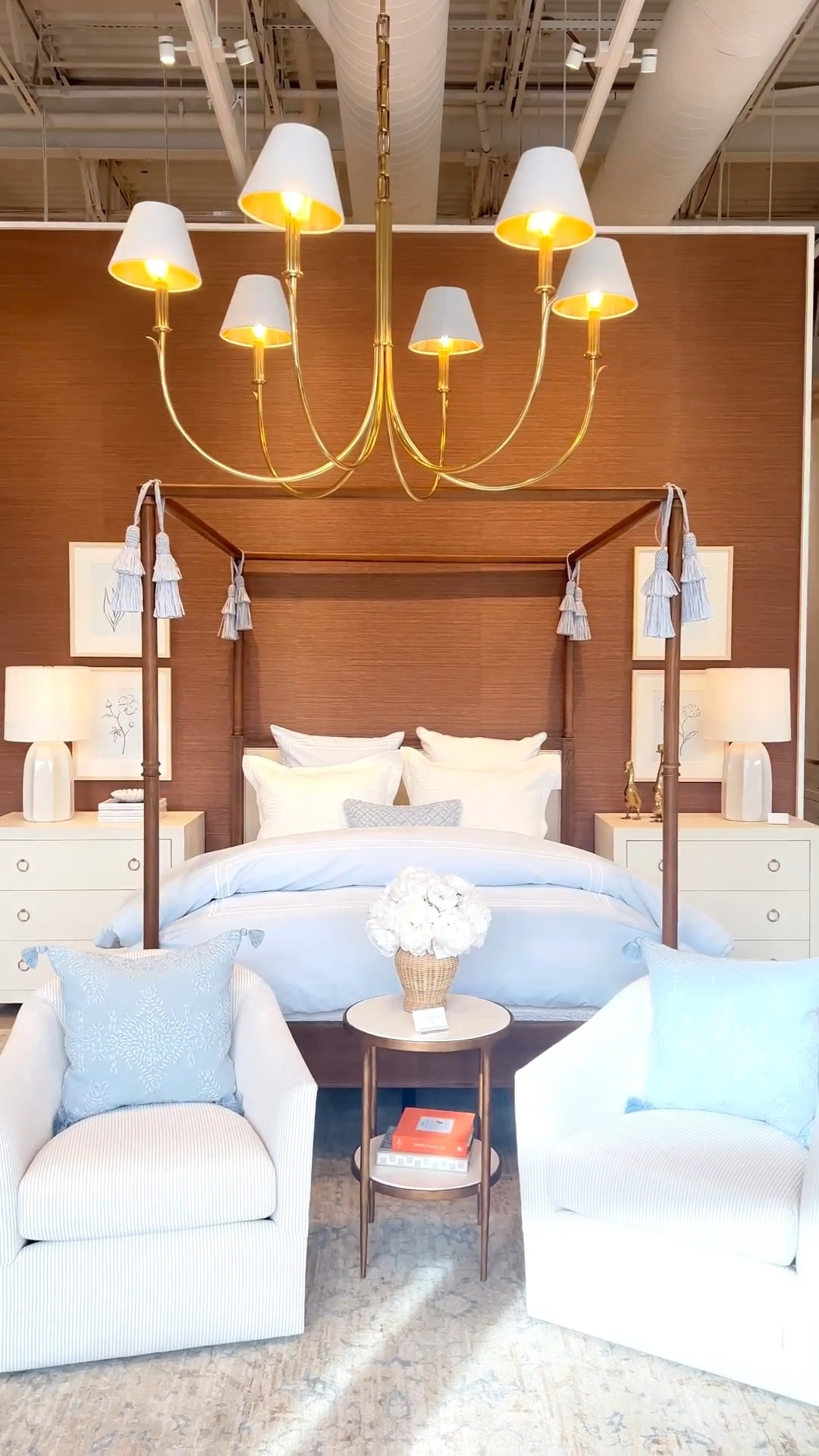 Come with me to the Serena & Lily design center in Chestnut Hill, MA! I love popping in for inspiration & to see some of their home products in person, like this beautiful bedroom set-up, which is all 20%-25% off right now! 
-
coastal home decor, beach house decor, beach house ideas, coastal interiors, coastal style home, bedroom furniture, primary bedroom ideas, light blue pillow shams, duvet covers, coastal bedding, king size bedding, neutral rugs, large rugs, bedroom rugs, living room rugs, cotton bedding, Loleta rug, swivel chairs, bedroom accent chairs, striped chairs, bedroom side tables, marble side tables, drink tables, bedroom seating area, oversized nightstands, neutral nightstands, nightstands with drawers, canopy beds, bedroom chandeliers, oversized chandeliers, coastal lighting, nightstand lamps, bedroom lamps, white lamps, blue pillow covers, four poster bed

#LTKHome #LTKSaleAlert