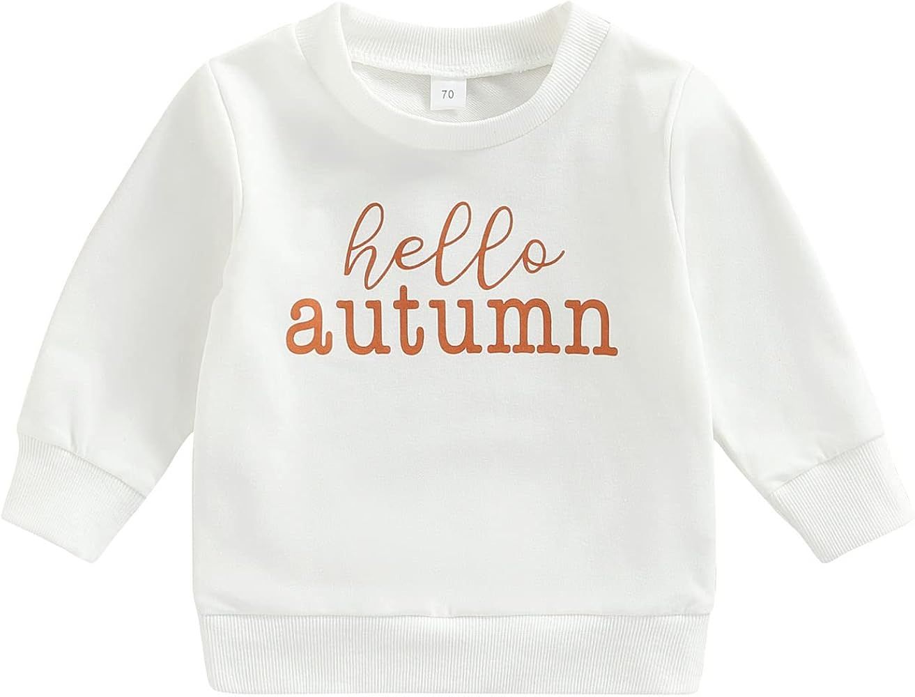 Toddler Baby Boy Girl Crewneck Sweatshirt Infant Long Sleeve Pullover Shirt Fall Winter Outfits | Amazon (US)