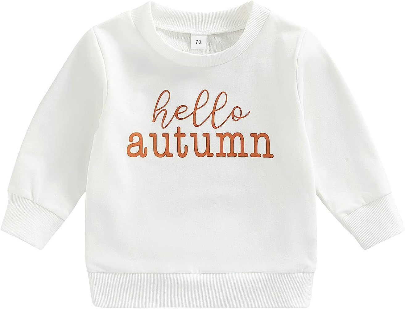 Toddler Baby Boy Girl Crewneck Sweatshirt Infant Long Sleeve Pullover Shirt Fall Winter Outfits | Amazon (US)