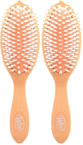 Wet Brush Go Green Coconut Oil Infused Detangling Hair Brush - Pain-Free Ultra-Soft Detangler Bristles Glide Through Tangles with Ease - Protects Against Split Ends (Pack of 2) | Amazon (US)