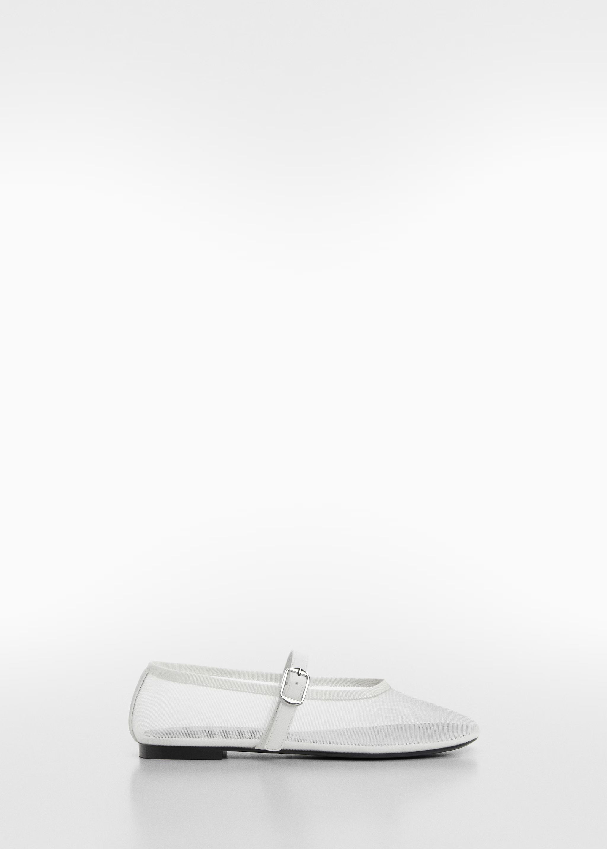 Mesh ballerinas with buckle strap | MANGO (US)