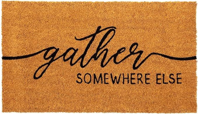 Juvale Fall Welcome Mat for Front Porch, Outdoor Thanksgiving Door Mat, Gather Somewhere Else (17... | Amazon (US)