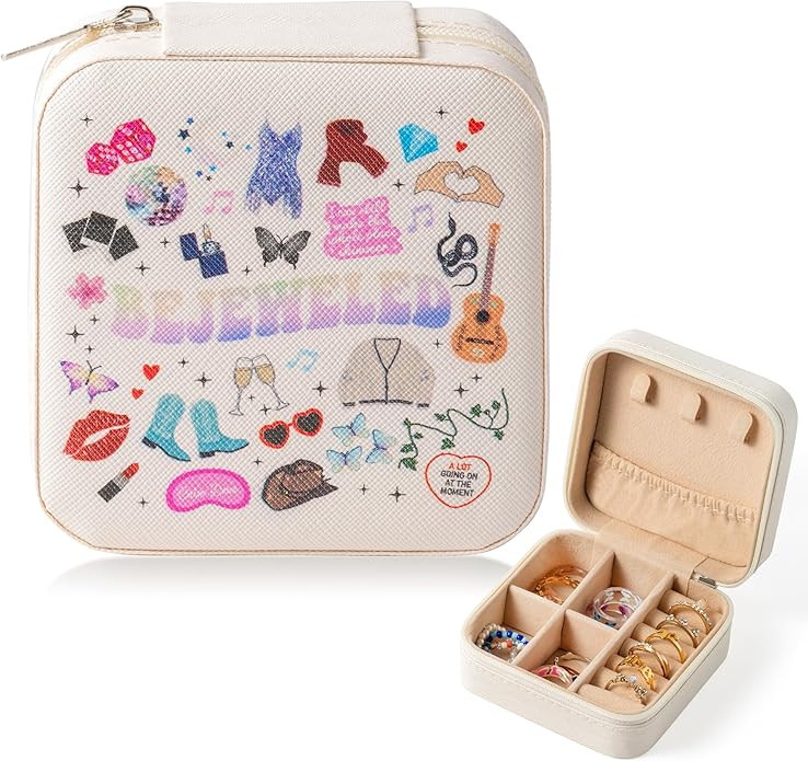 Music Theme Jewelry Box - Singer Sweet Small Jewelry Case Portable Travel Jewelry Box Gift for Mu... | Amazon (US)