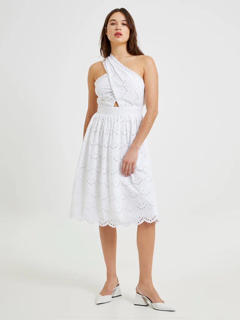Appelona Broderie Anglaise One Shoulder Dress | French Connection (US)