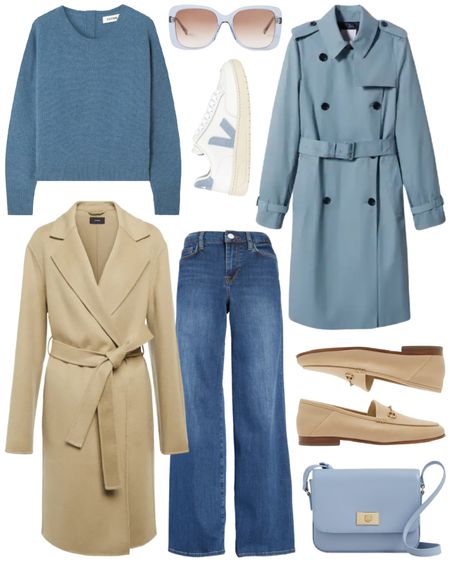 Blues & beiges for now and later 🤍 These wide leg jeans are in my closet and the fit is INCREDIBLY flattering. TTS for me.



Winter to Spring Transition Outfit, Blue Trench Coat, Blue Sweater, Blue Vejas, Blue Sunglasses, Tan Loafers, Beige Loafers, Blue Crossbody Bag, Transitional Fashion 2023, Spring Fashion 2023, Spring Outfit Ideas, Spring Clothes


#LTKstyletip #LTKunder100 #LTKSeasonal