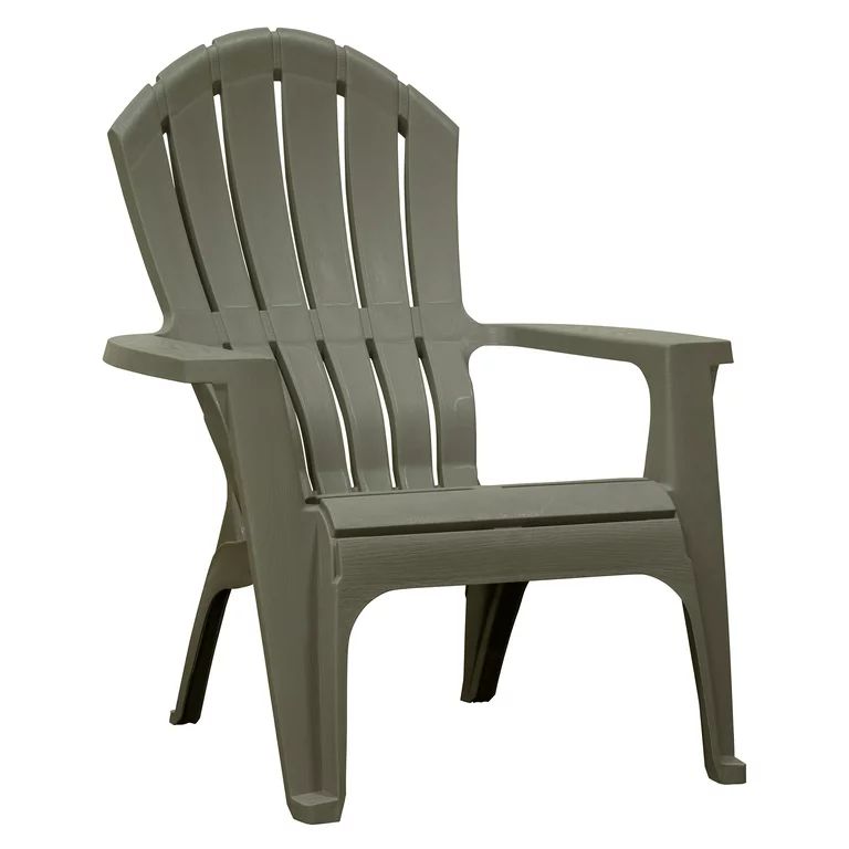 Real Comfort Outdoor Resin Stackable Adirondack Chair, Gray | Walmart (US)