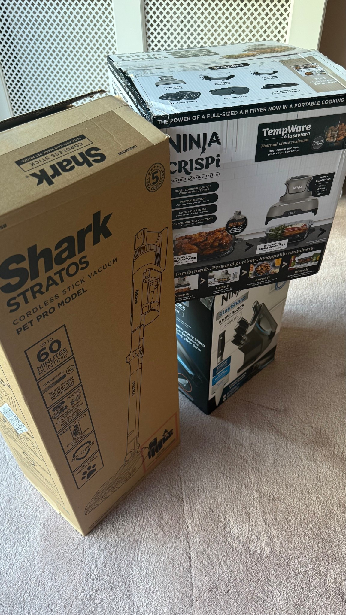 A few items I picked up in the Amazon Prime Day sale!

Tags: Hoover, Vaccum Cleaner, Shark, Shark Stratos, Ninja Crispi, Air Fryer, Ninja Knife Set, Ninja Stay Sharp.

# LTKxAmazon

#LTKeurope #LTKxAmazon #LTKuk