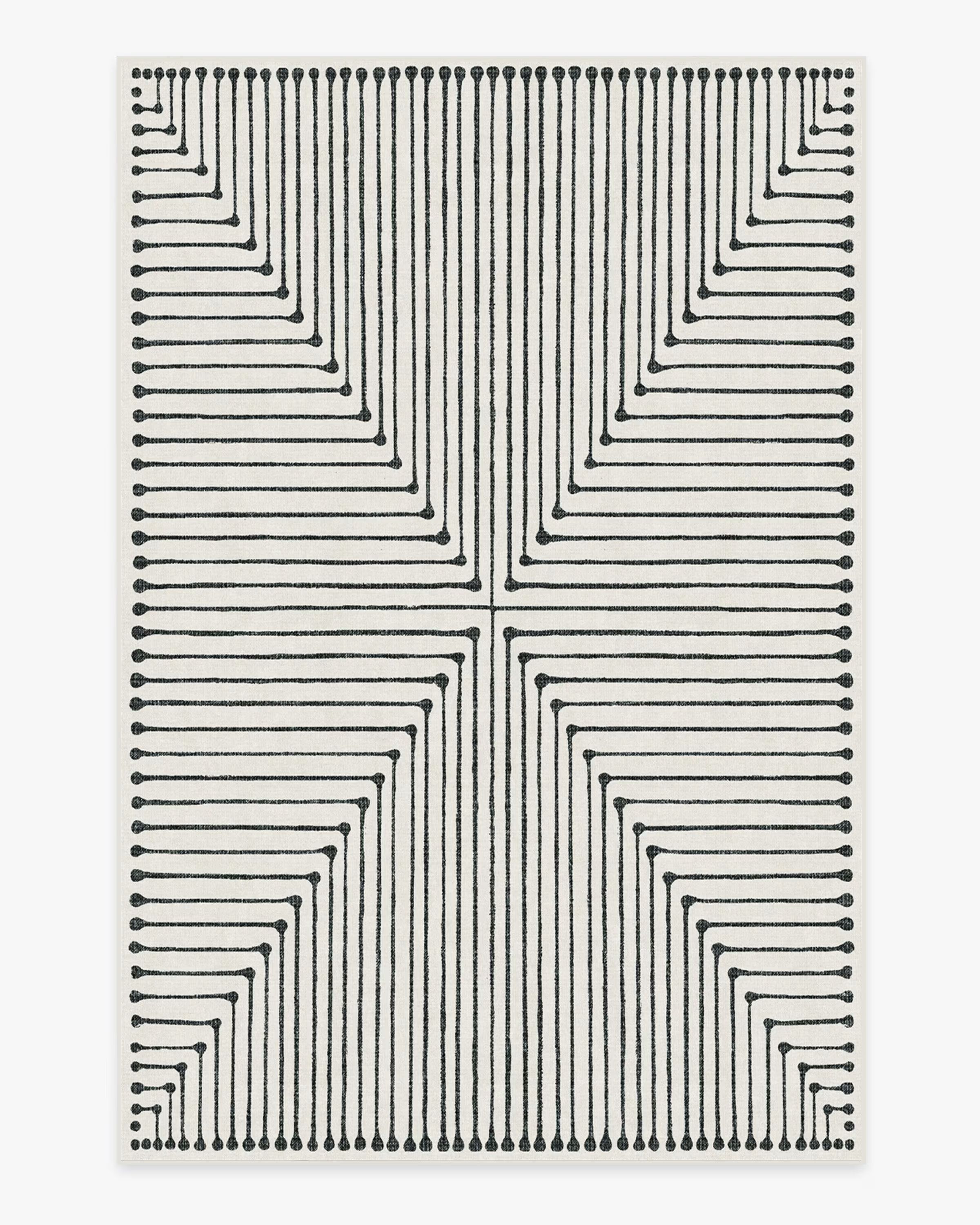 Jonathan Adler Inkdrop Black & Ivory Rug | Ruggable