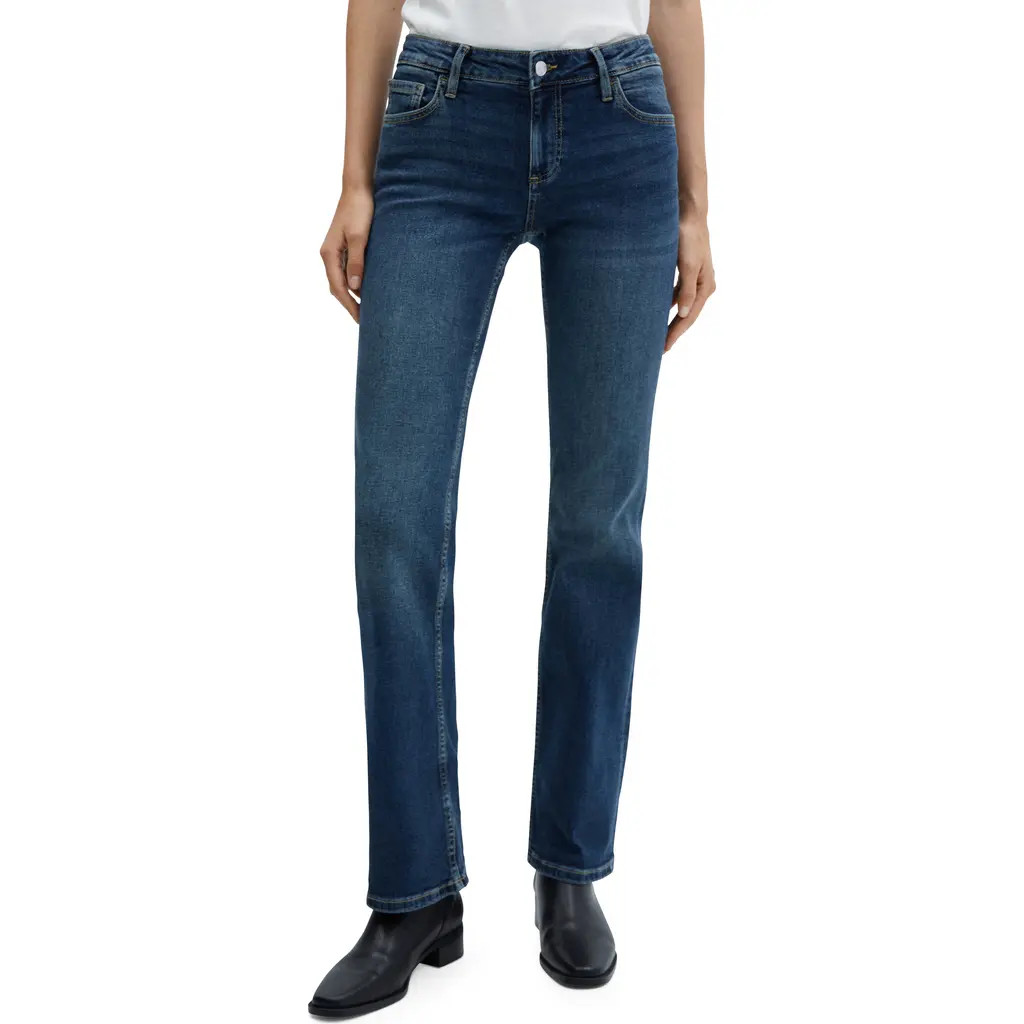 MANGO Low Rise Flare Jeans in Medium Vintage Blue at Nordstrom, Size 1 | Nordstrom