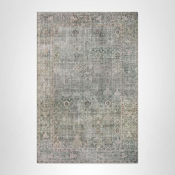 Loloi Chris Loves Julia Jules Collection JUL-08 Emerald/Antique Ivory 5'-0'' x 7'-6'', .13" Pile ... | Amazon (US)