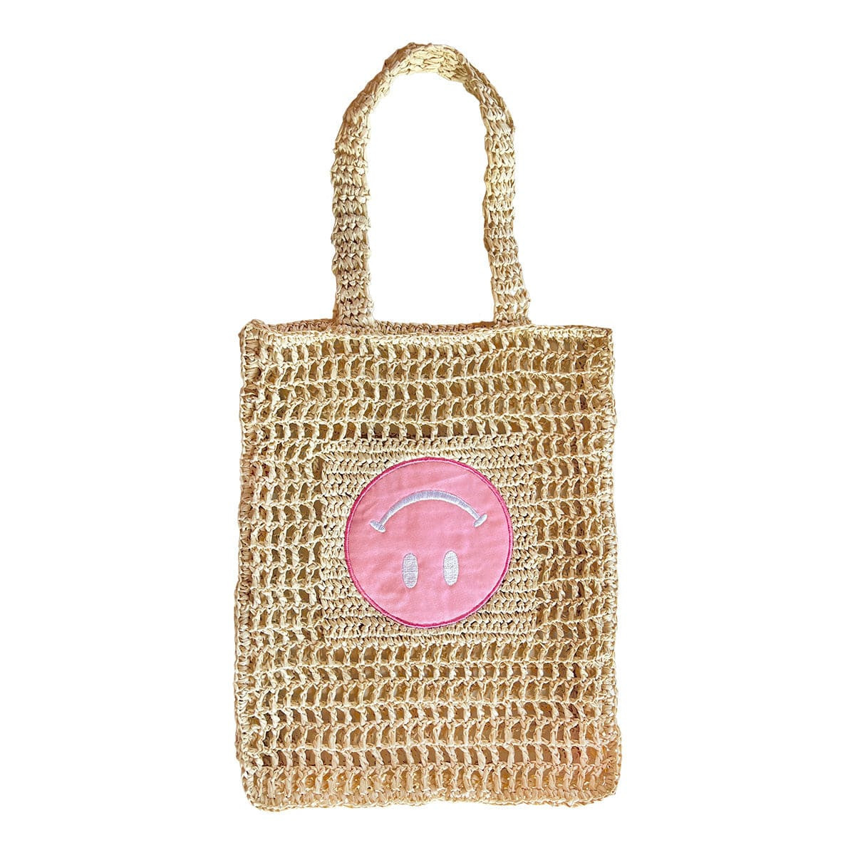 Smiles For Miles Straw Beach Tote Bag | Packed Party