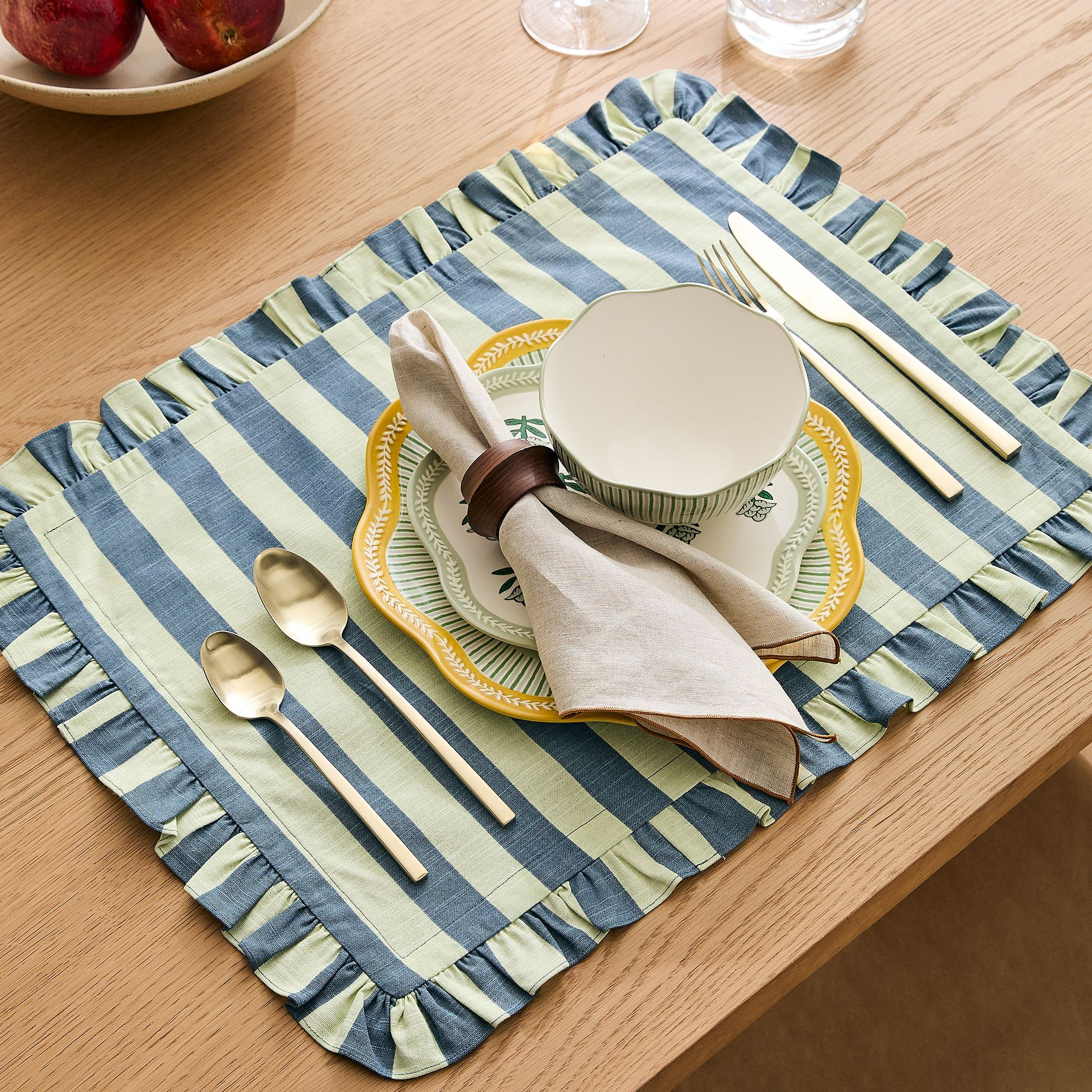 Wide Stripe Cotton Placemats | West Elm (US)