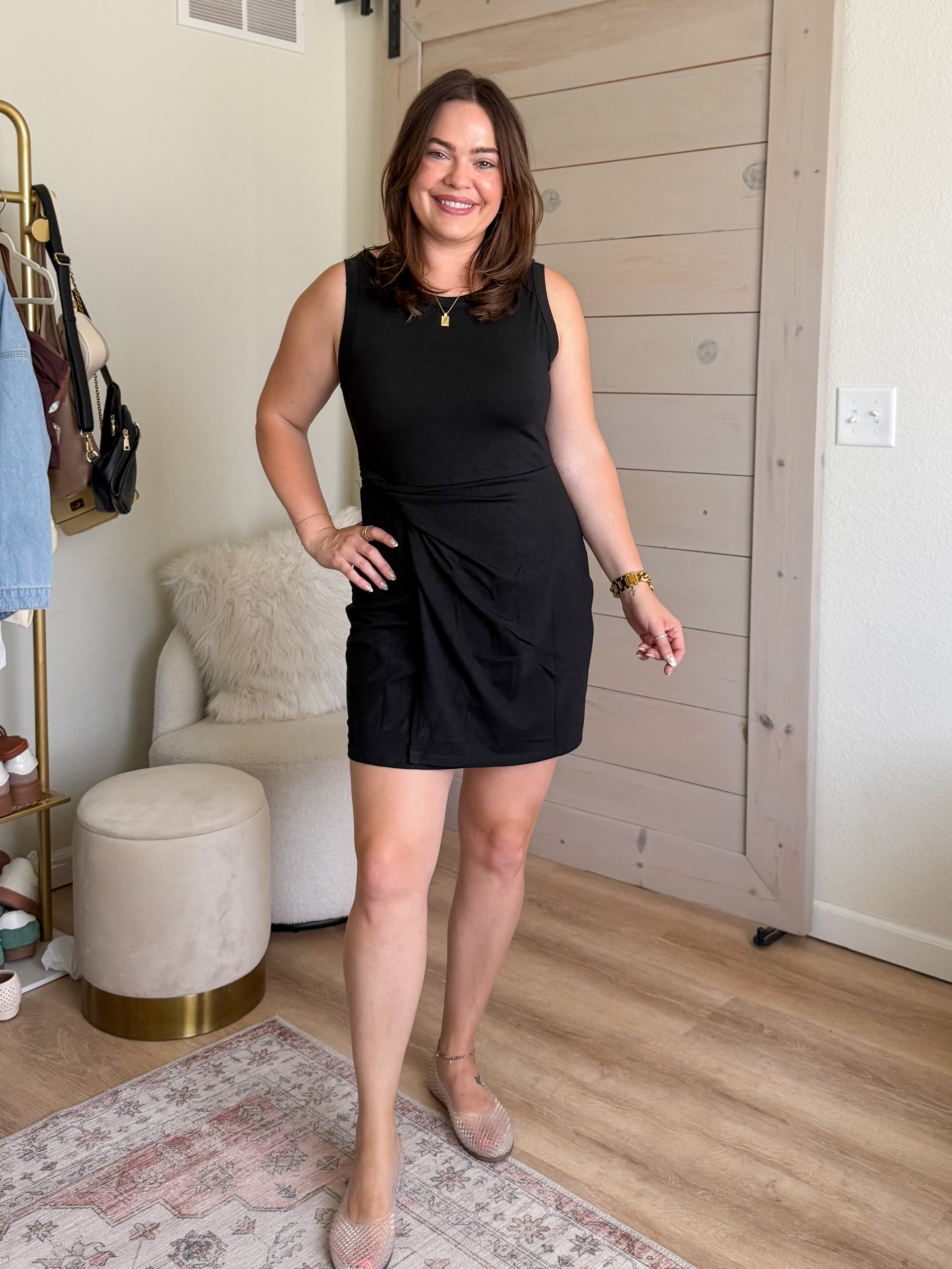 love this black dress with wrap style features and built in shorts, in size large #summerfashion
 

 #LTKootd #LTKSeasonal #LTKMidsize