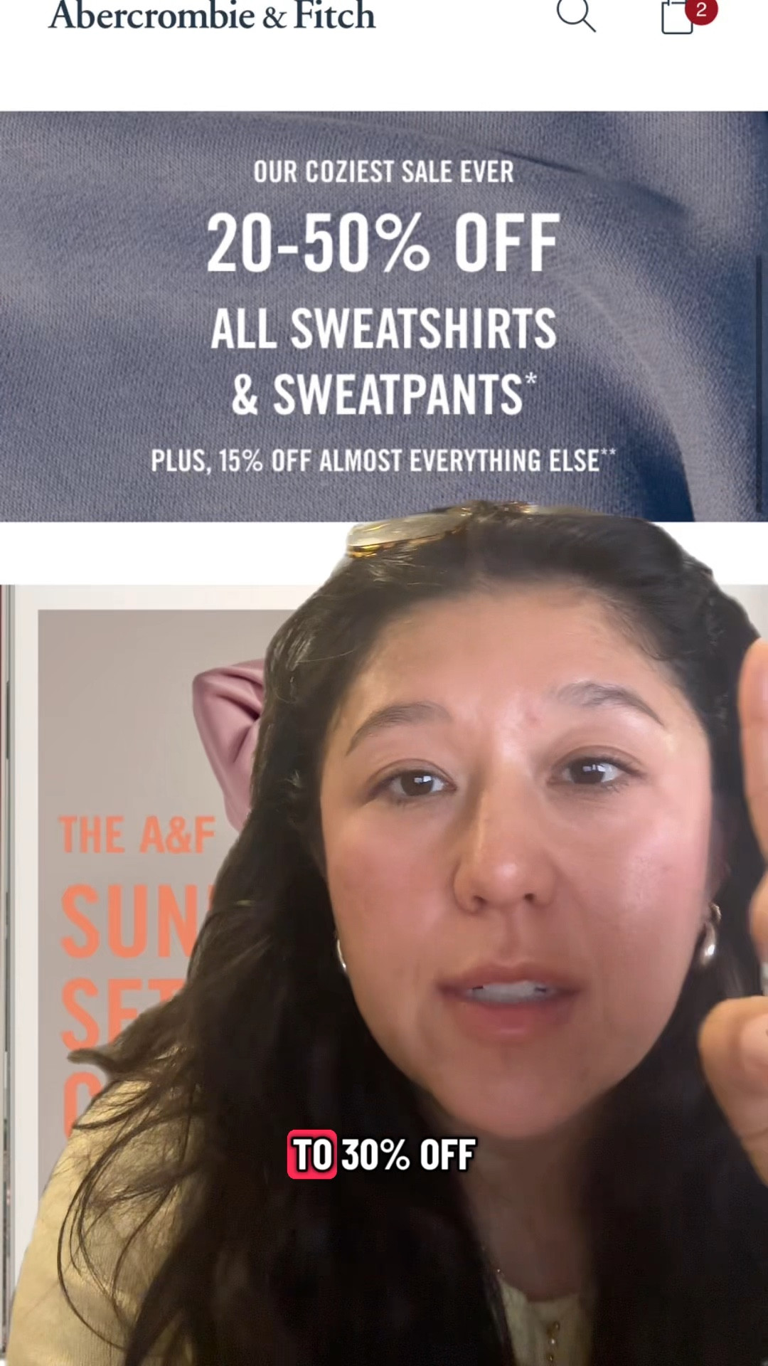 Abercrombie sweatshirt & sweatpants sale! 15% off with SHOPMYAF