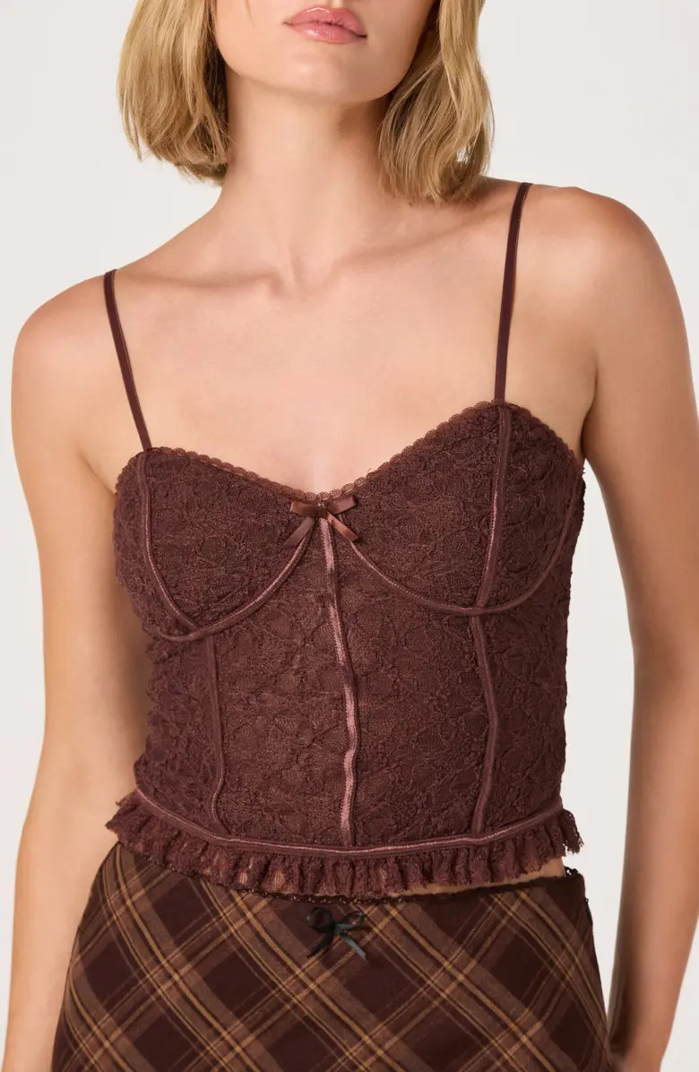ASTR the Label Lace Bustier Crop Camisole | Nordstromrack | Nordstrom Rack