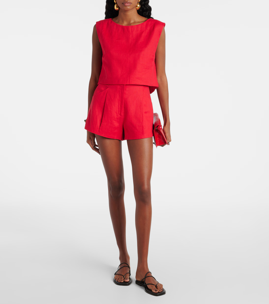 Martina linen crop top | Mytheresa (UK)