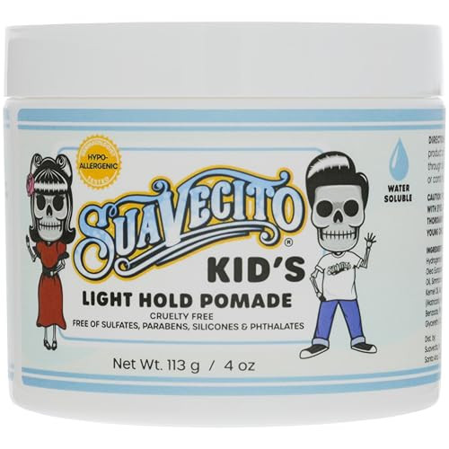 Suavecito Kid's Pomade Calming Chamomile Scent Light Hold 4 oz. - Water Based Flake Free Hair Gel - Dermatologist-Tested, Hypoallergenic Formula - Free of Sulfates, Parabens, and Phthalates | Amazon (US)