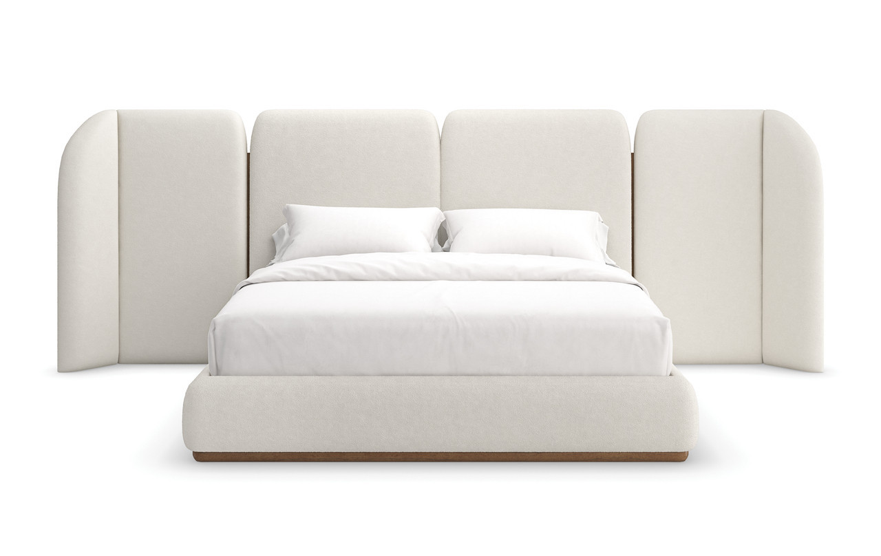 Malta King Upholstered Bed In White | 1stopbedrooms
