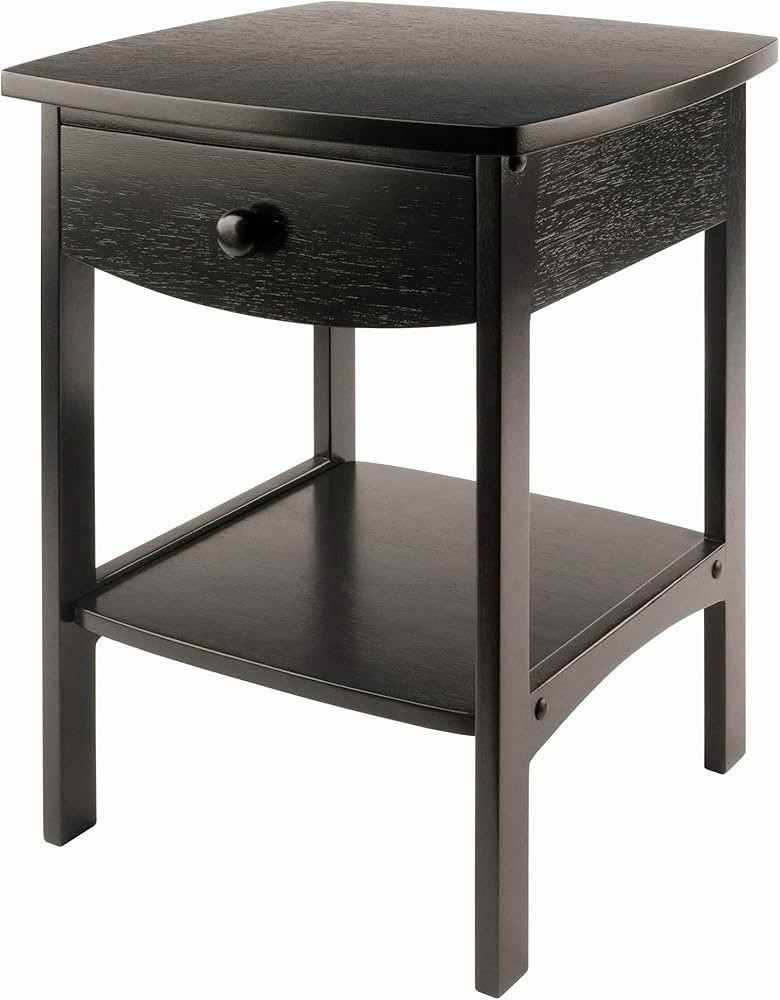 Winsome Claire Accent Table, 18 in, Black | Amazon (US)