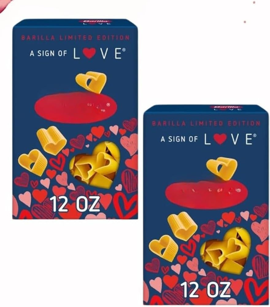 Valentines Heart Pasta A Sign of Love 12 oz 2 Pack | Amazon (US)