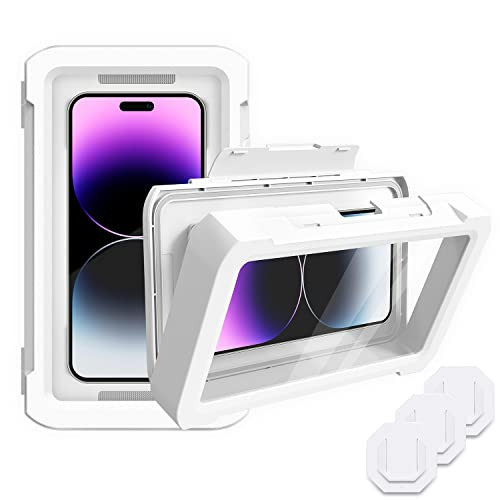 URROY Shower Phone Holder Waterproof, 360° Rotation Shower Phone Case, Anti-Fog High Sensitivity Universal Cover Mount Stand for Bathroom Wall Mirror Bathtub Kitchen, Gift for Men Women | Amazon (US)