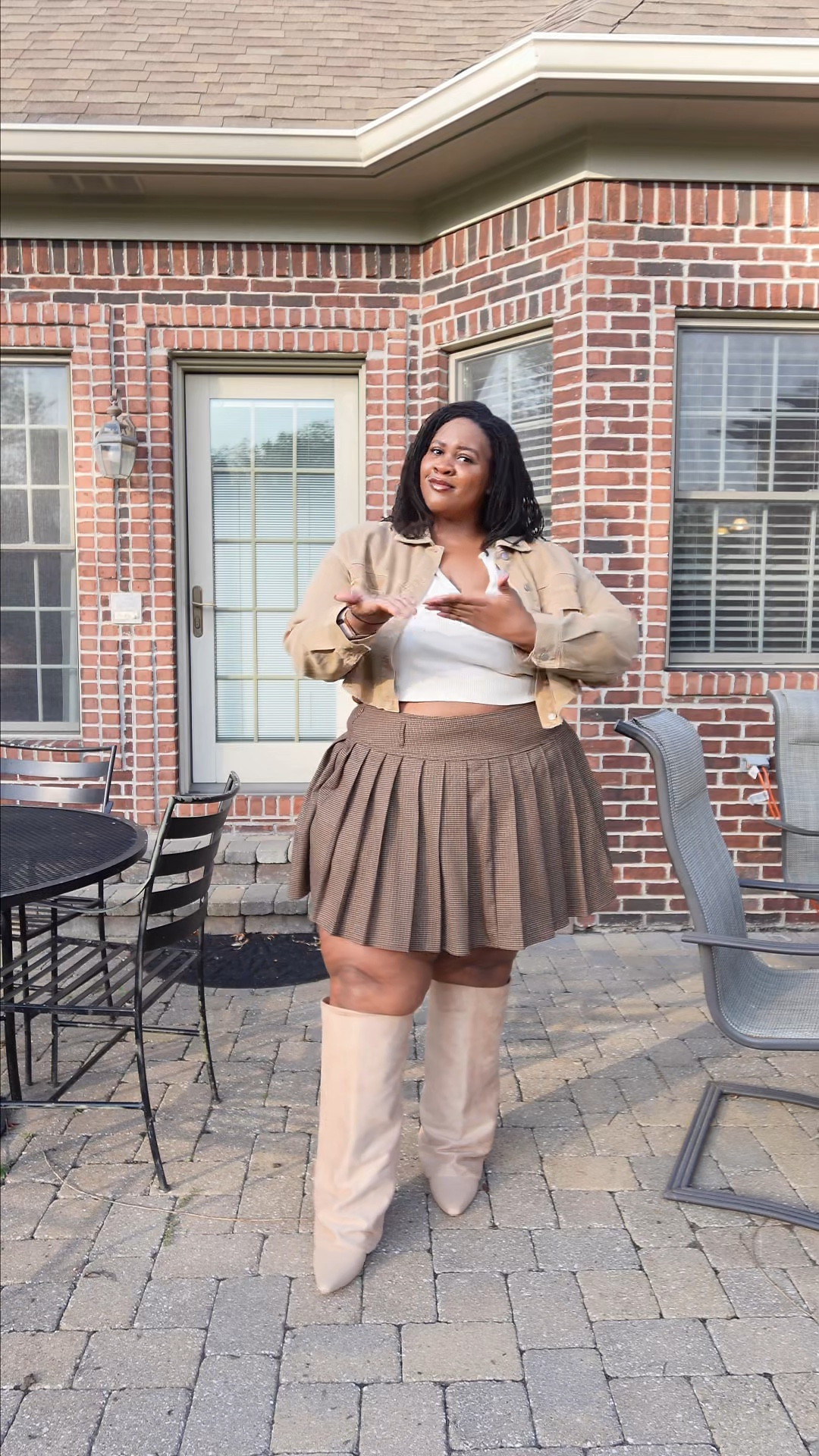 This outfit embodies fall! From the colors to the boots to the vibe, it’s everything 😍 I’m wearing the skirt in a size 24 and the boots in a size 12. 

The jacket and top are both in a 3X, and I’ve linked to some alternatives. Enjoy!! 

#LTKShoeCrush #LTKFallSale #LTKPlusSize