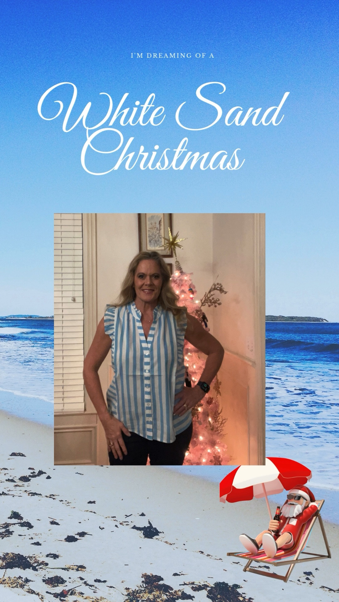 The deep sal price on this blouse has me dreaming of a White SAND Christmas!
I plan to head back to the beach right after New Year’s and am so happy to find this a such a great price!
The detailed ruffles add so much and I love that it can go with jeans or shorts when the weather gets warmer  

#LTKover40 #LTKsalealert #LTKfindsunder100
