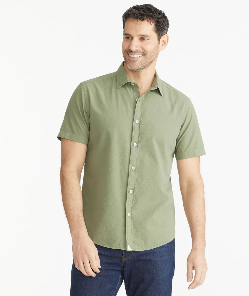 Cotton Seersucker Short-Sleeve Pavao Shirt | UNTUCKit (US)